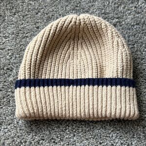 GAP Tan and Navy Knit Beanie
